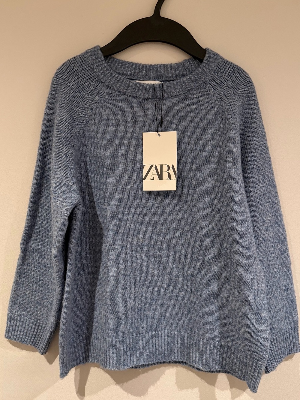 Zara Kids Dusty Blue Crewneck Knit Sweater